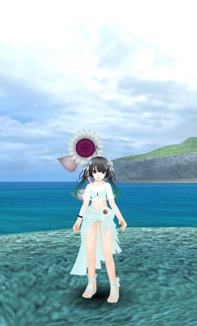 夏の海にお花咲かせて