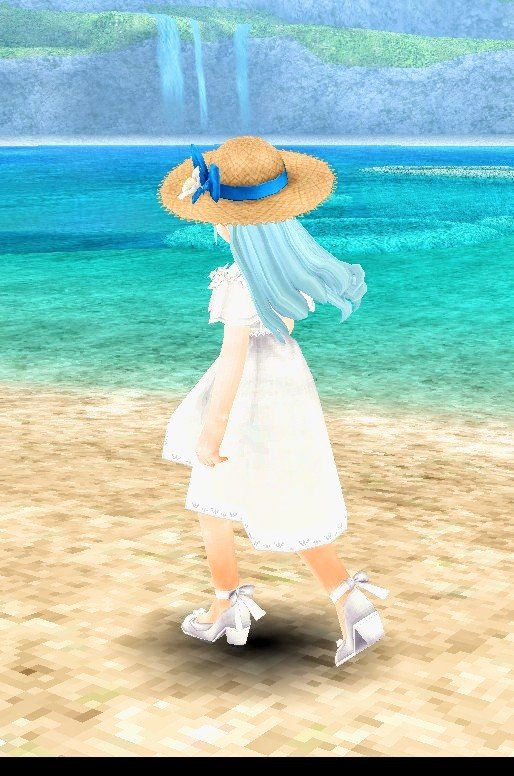 夏の海のお嬢さん